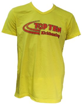 TOP TEN T-Shirt  V-Hals “Kickboxing” Geel