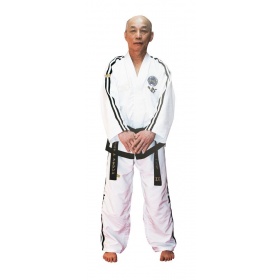 TOP TEN Taekwondo Grandmaster Dobok “Premium goud” (7th Wit)