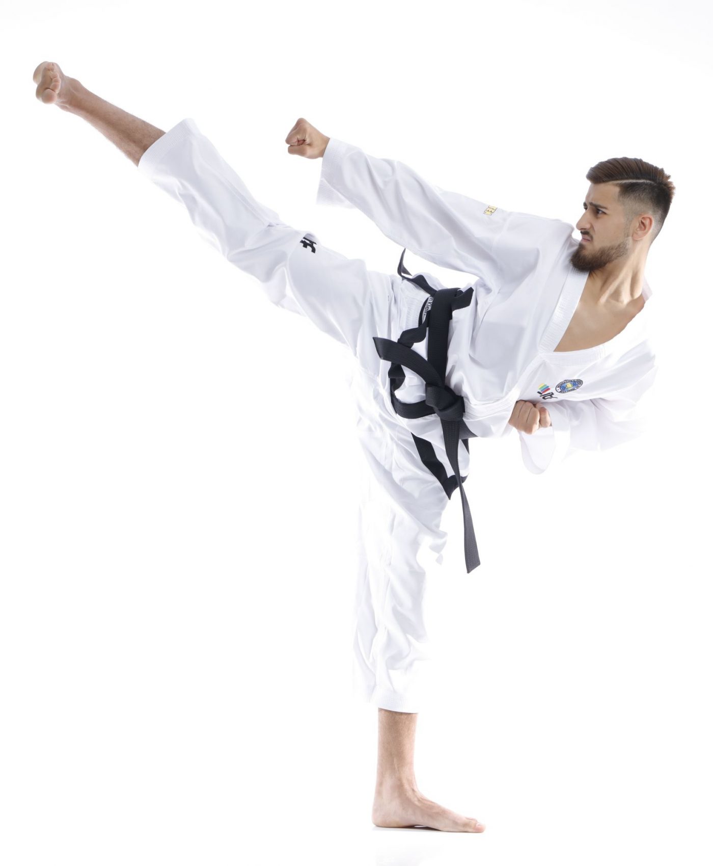 TOP TEN Taekwondo Master Dobok “Premium gold” (ITF approved) Wit