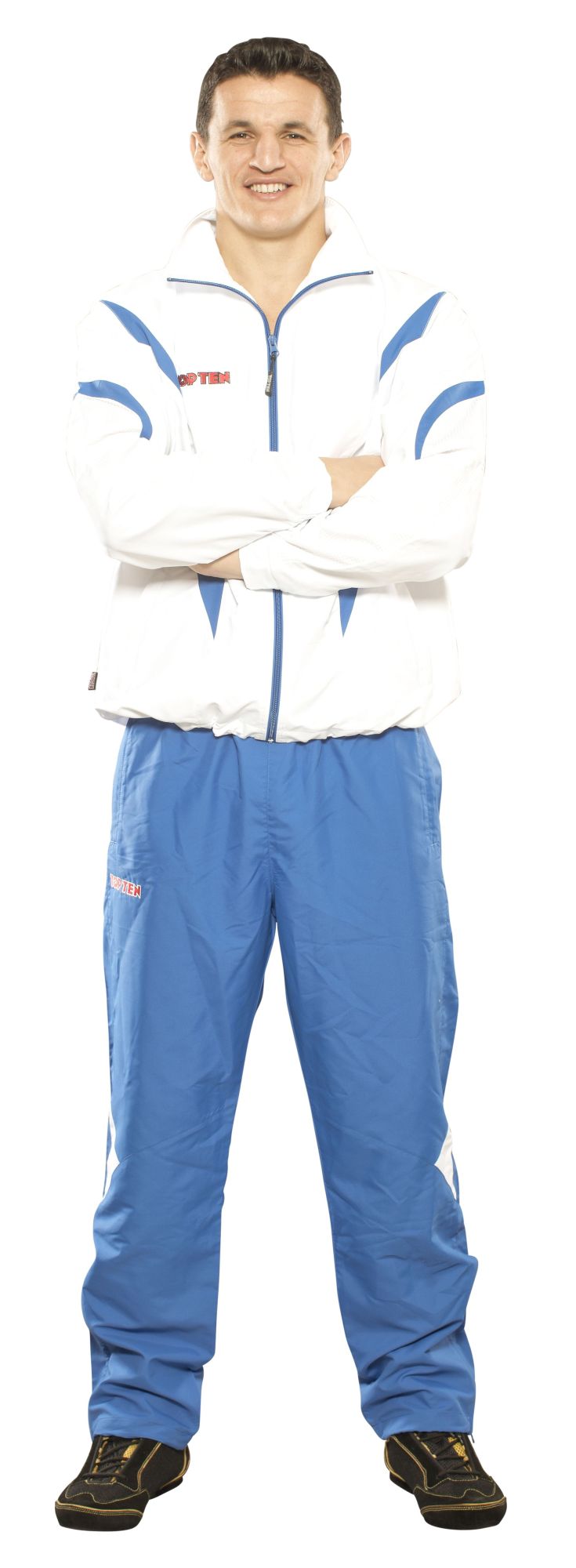 TOP TEN Trainingspak “Premium Quality” met blauw pants voor kinderen Wit - Blauw