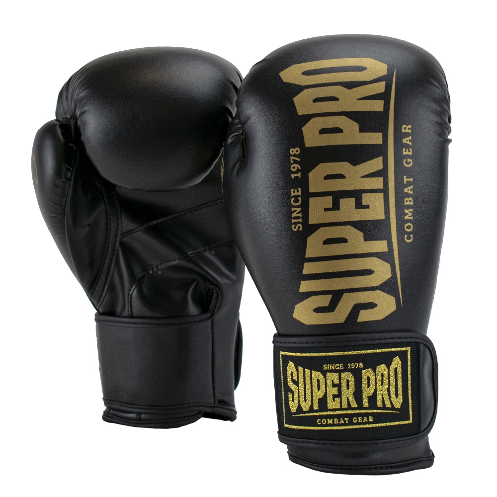 Super Pro Combat Gear Champ SE (kick)bokshandschoenen Zwart/Goud 8oz - Bokshandschoenen voor kinderen