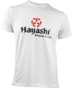 Hayashi T-shirt “Equip to win” Scales (Wit)<!-- 283058 Budoland -->