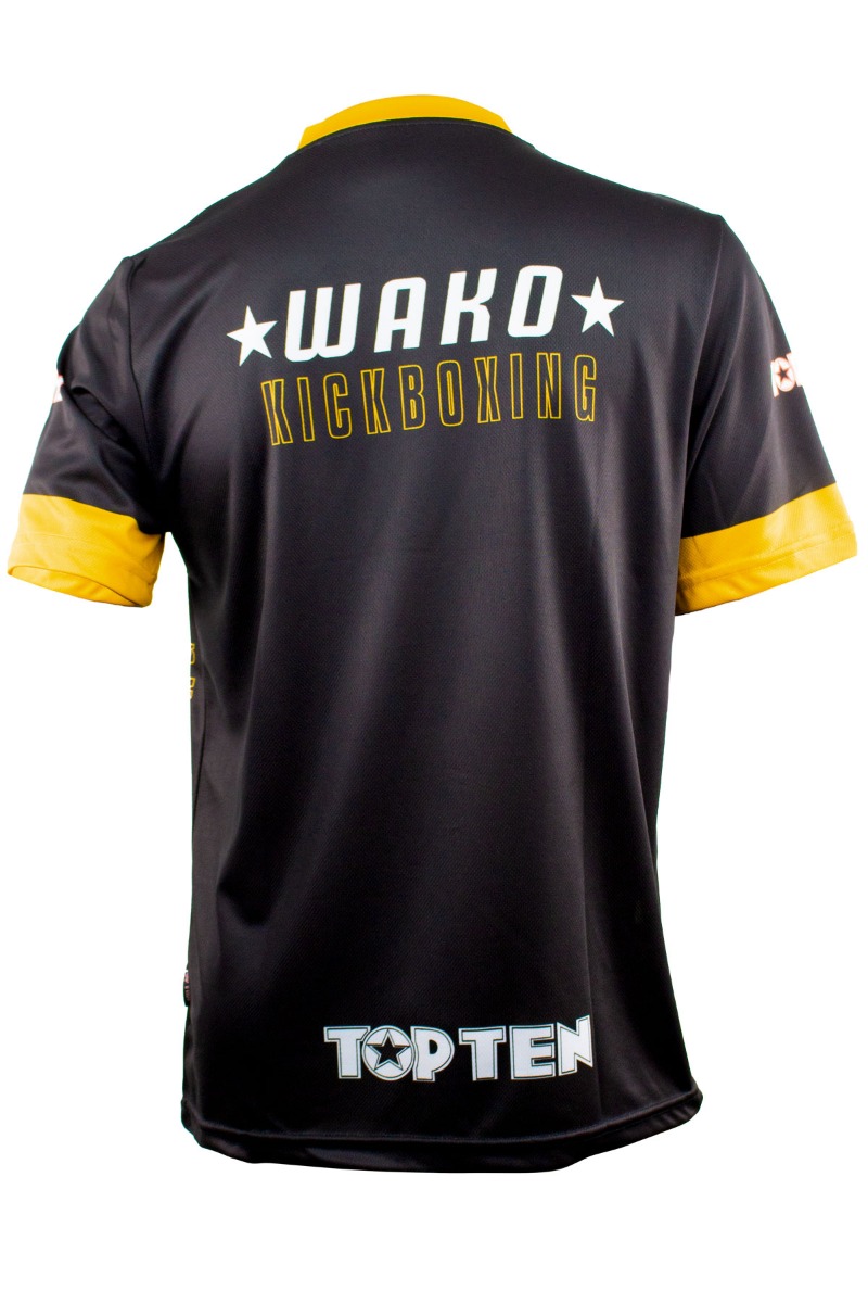 TOP TEN WAKO Shirt “Eagle” met V-Hals (Zwart - goud)