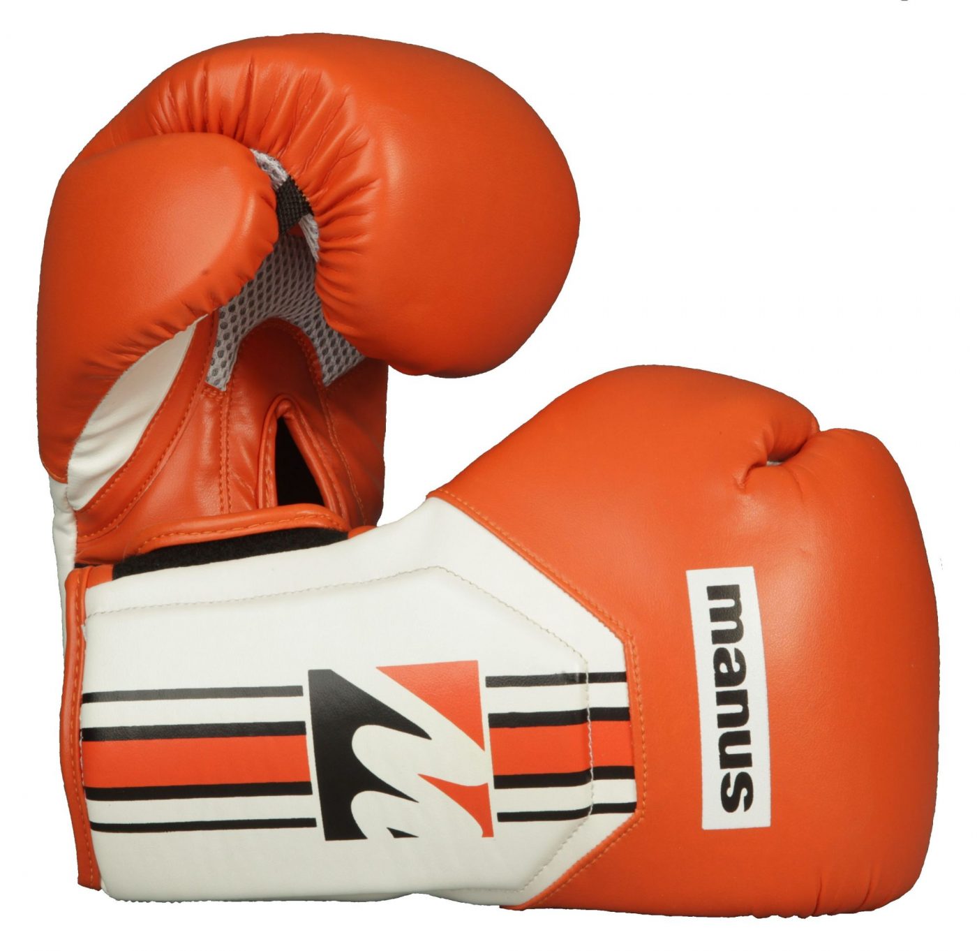 Manus Bokshandschoenen / sparringshandschoenen “Cool” (Oranje - Wit)