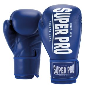 Super Pro Combat Gear Champ (kick)bokshandschoenen (Blauw/Wit)<!-- 320242 Sportief BV -->