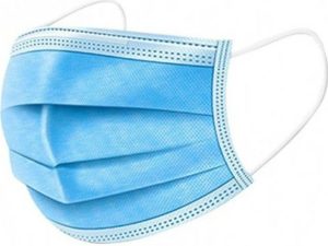 Chirurgische mondkapje – kleur blauw – 20 stuks<!-- 336488 Magazijn Montfoort -->