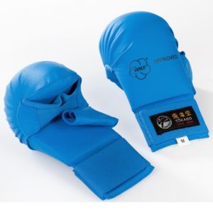 Tokaido WKF Vuistbeschermer met duim - Blauw - Karate handschoenen