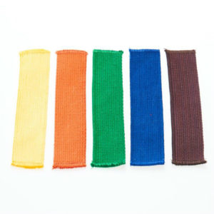 Zakje met 10 afgewerkte slippen 18 cm - Diverse Kleuren - Judo banden