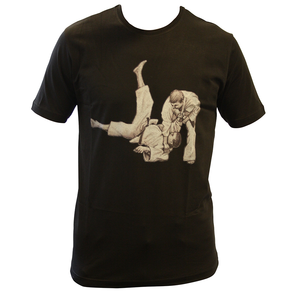 T-shirt judoworp - Zwart