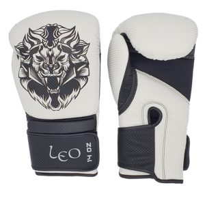 Leo Carbon Gloves – White/Black<!-- 367213 Essimo -->