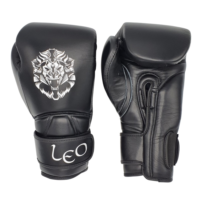Leo (kick)bokshandschoenen Ultimate Leather (zwart)