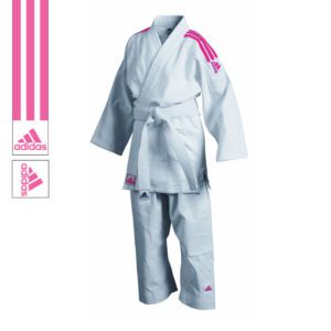 Adidas Judopak J350 Club Wit/Roze<!-- 372934 Sportief BV -->