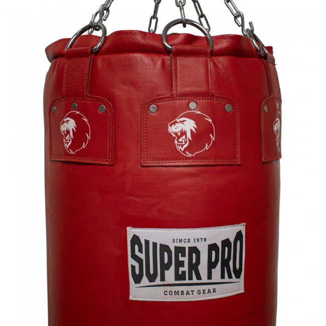 Super Pro Leather Punch Bag Gigantor Zwart/Rood 138x42