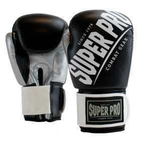 Super Pro Combat Gear (kick)bokshandschoenen Rebel Zwart/Grijs/Wit