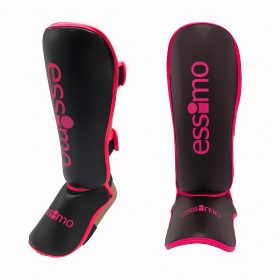 Essimo Shin-Instep ”Compact” Flex PU – Zwart/Neon Roze<!-- 399597 Essimo -->
