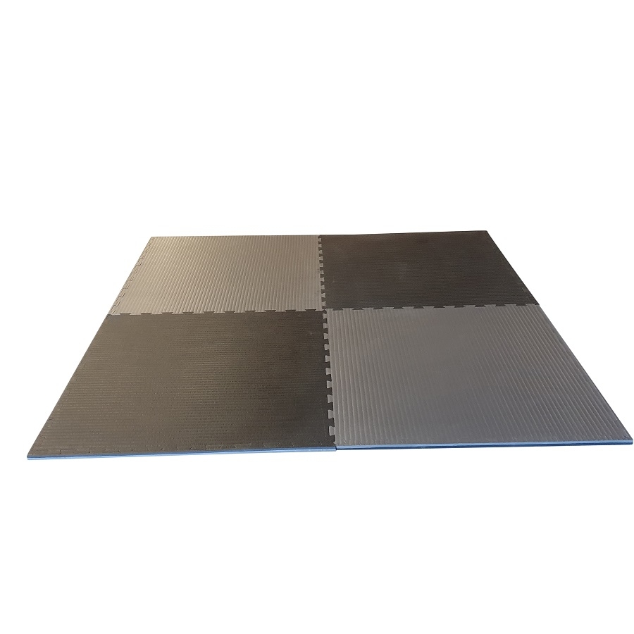 Puzzelmattenset 2 cm. zwart/grijs 4 m2 - Tatami matten