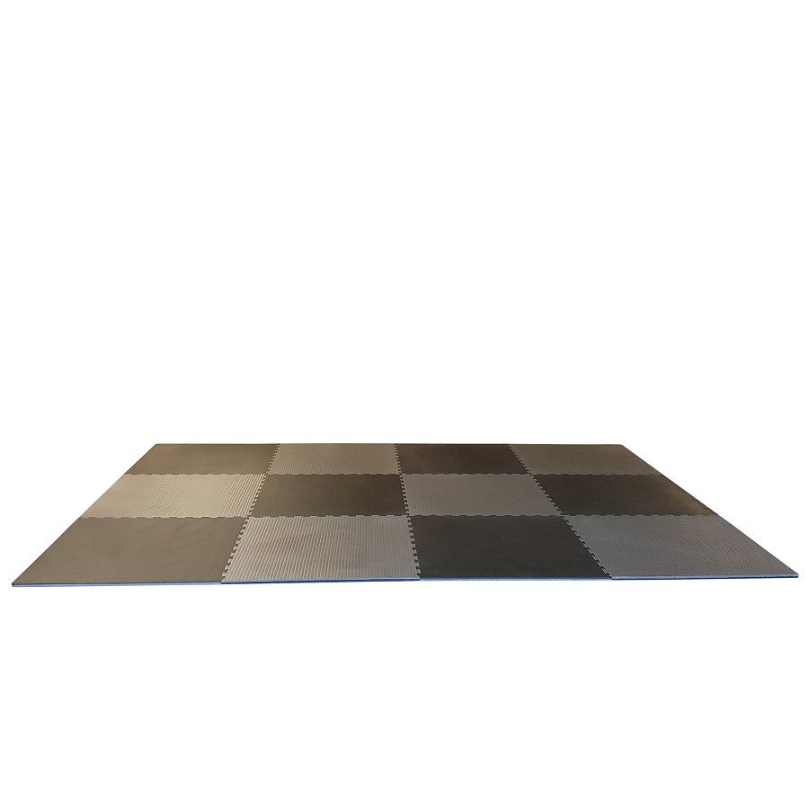 Puzzelmattenset 2 cm. zwart/grijs 12 m2 - Tatami matten