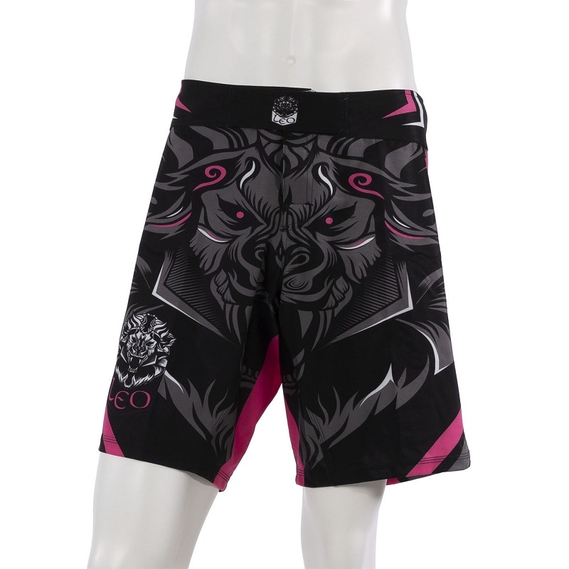 Leo Legend MMA Short – Black/Pink<!-- 409979 Essimo -->