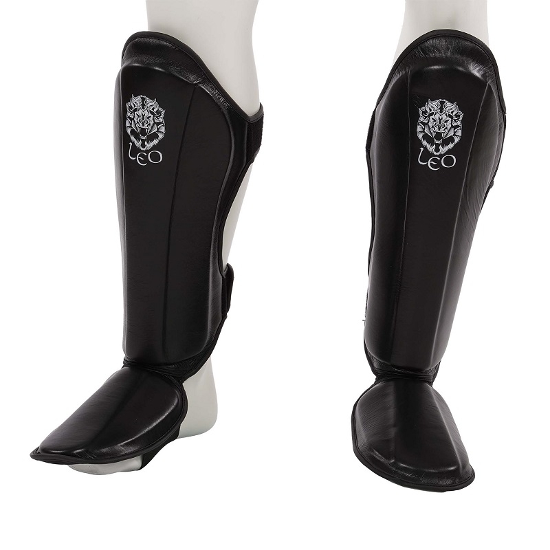 Leo Premium Leather ERGO Shin Instep - Black - Scheen- en wreefbeschermers