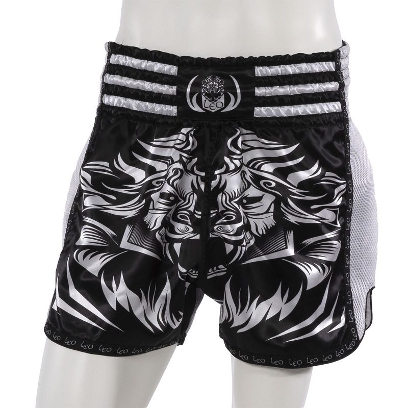Leo PREDATOR Mesh Kickboxing Short - White/Black
