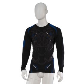 Leo ROAR Rashguard LS - Black/Blue - MMA Rashguards