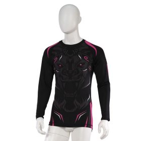 Leo ROAR Rashguard LS - Black/Pink - MMA Rashguards