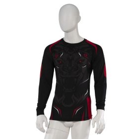 Leo ROAR Rashguard LS - Black/Red - MMA Rashguards