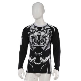 Leo ROAR Rashguard LS - White/Black - MMA Rashguards