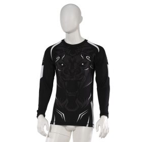 Leo ROAR Rashguard LS - Black/White - MMA Rashguards