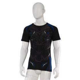 Leo ROAR Rashguard SS - Black/Blue - MMA Rashguards