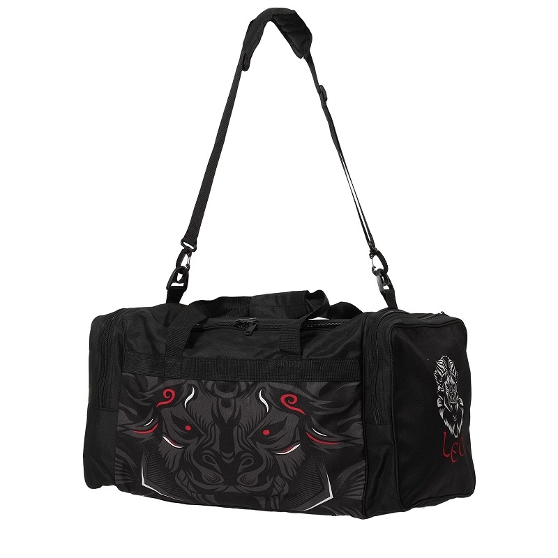 Leo Sportbag – Black/White/Red<!-- 410157 Essimo -->