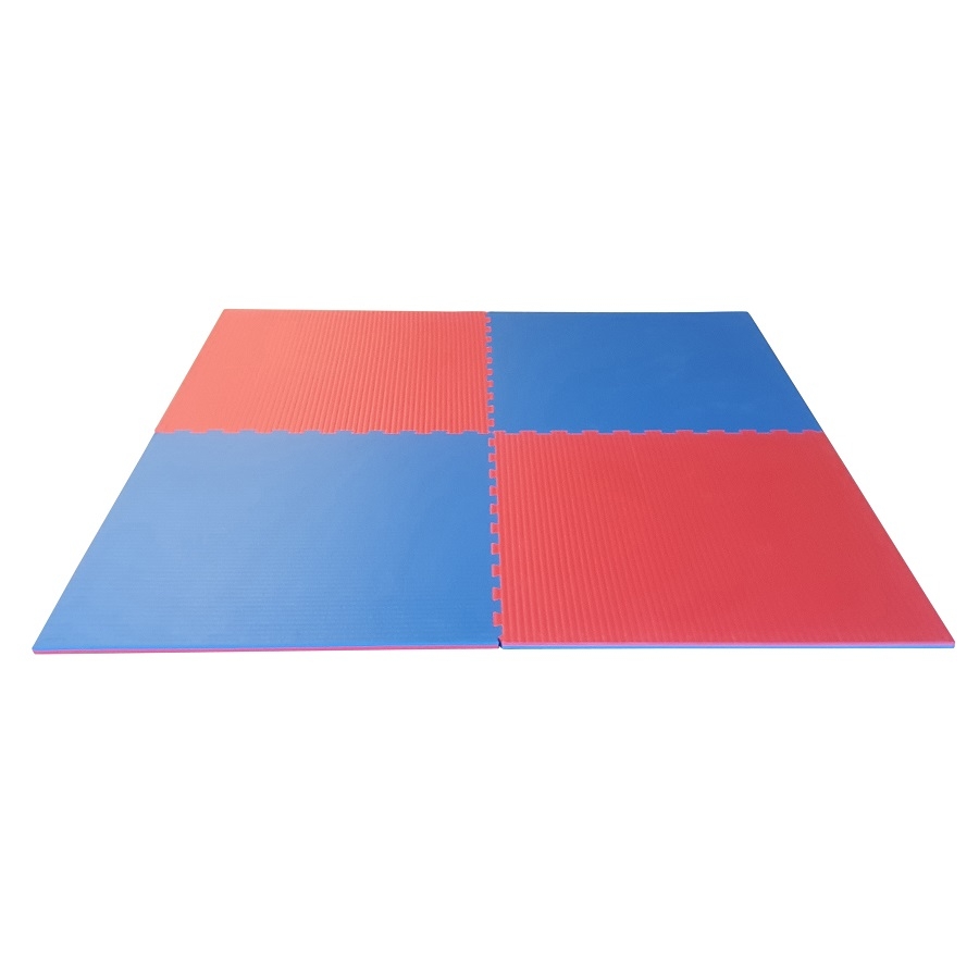 Puzzelmattenset 4 cm. rood/blauw 4 m2