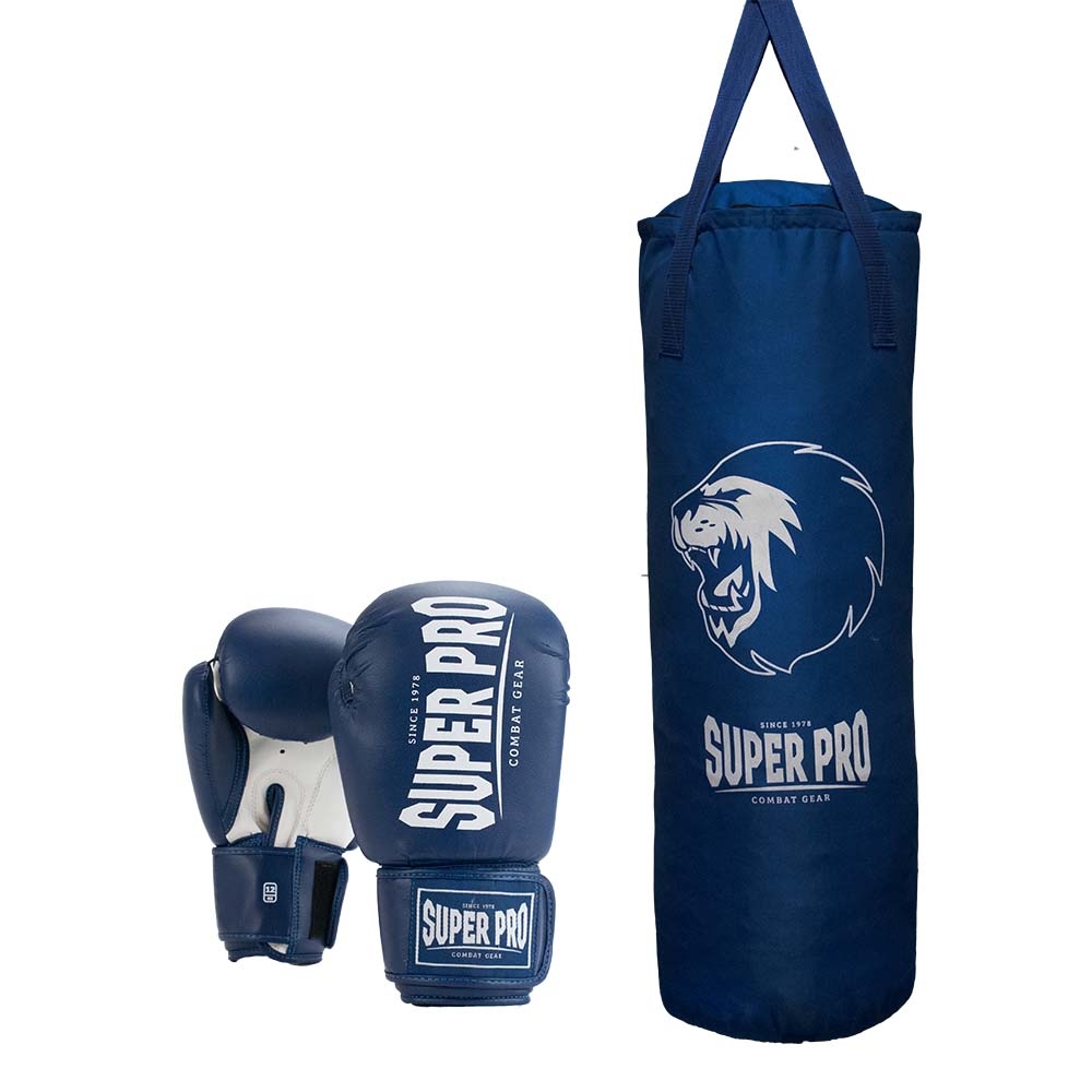 Super Pro Combat Gear Bokszakset Blauw/Wit<!-- 415395 Sportief BV -->