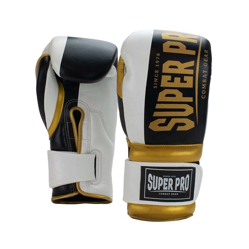 Super Pro Combat Gear (thai)Bokshandschoenen Bruiser Zwart/Goud/Wit 10oz - Bokshandschoenen