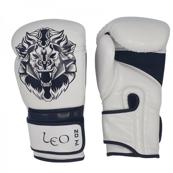 Leo Osaka Gloves - White-6 OZ
