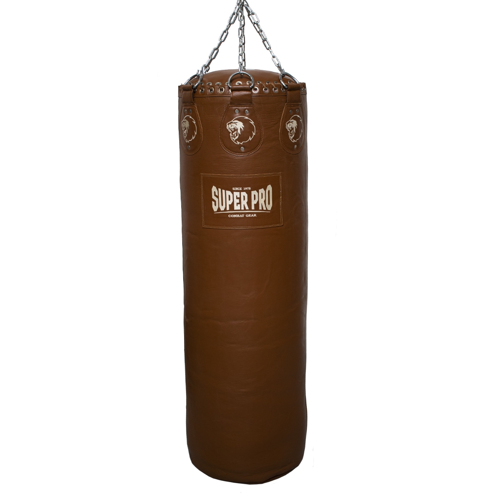 Super Pro Leather Punch Bag Gigantor Classic Bruin 138×42<!-- 428238 Sportief BV -->