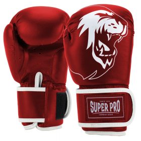 Super Pro Combat Gear Talent (kick)bokshandschoenen Rood/Wit 6oz - Super Pro bokshandschoenen