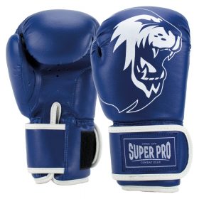 Super Pro Combat Gear Talent (kick)bokshandschoenen Blauw/Wit 4oz - Bokshandschoenen voor kinderen