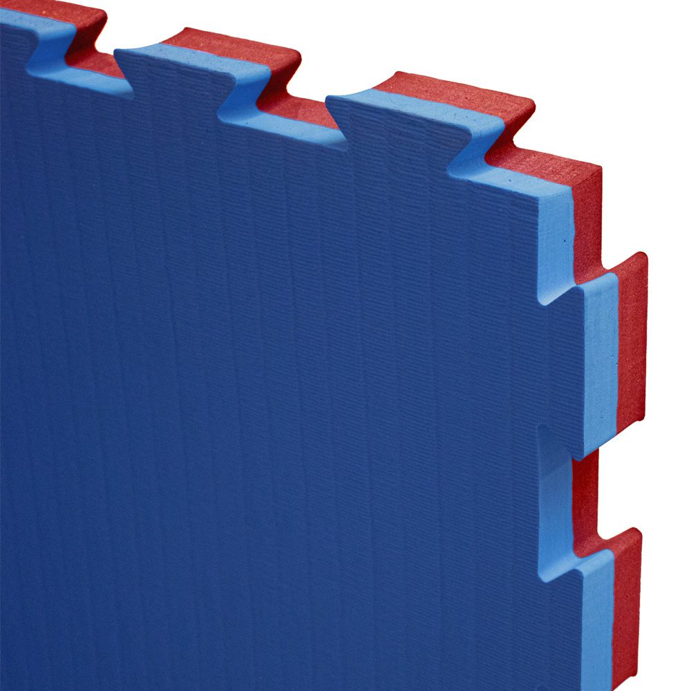Puzzelmat 100 x 100 x 2.5 Rood/Blauw