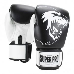 Super Pro Combat Gear Undisputed Bokszakhandschoenen Leder Zwart/Wit Super Pro Combat Gear Undisputed Bokszakhandschoenen Leder Zwart/Wit