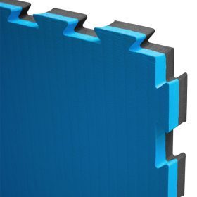 Puzzelmat 100 x 100 x 4 Zwart/Blauw
