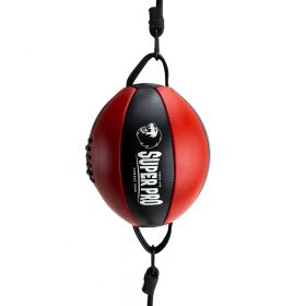 Super Pro Combat Gear Super Pro Lederen Double End Ball (Rood / Zwart)