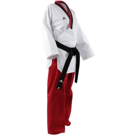 adidas Poomsae Taekwondopak Girls (Rood / Wit)<!-- 256867 Sportief BV -->