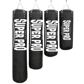 Super Pro Combat Gear Pro Luxury Bokszak PU Vertical Logo (Zwart)