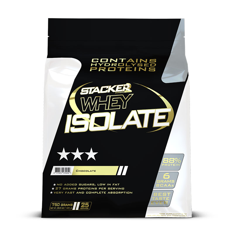 Stacker Whey Isolate - 750 gram - Chocolade