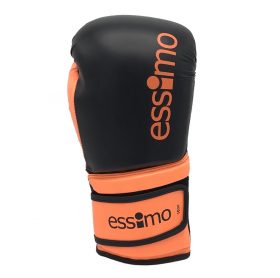 Essimo Amateur (Kick)Bokshandschoenen - Zwart/ Neon Oranje - Bokshandschoenen