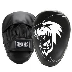 Super Pro Combat Gear Handpads Curved PU Zwart/Wit - Stootkussens en pads