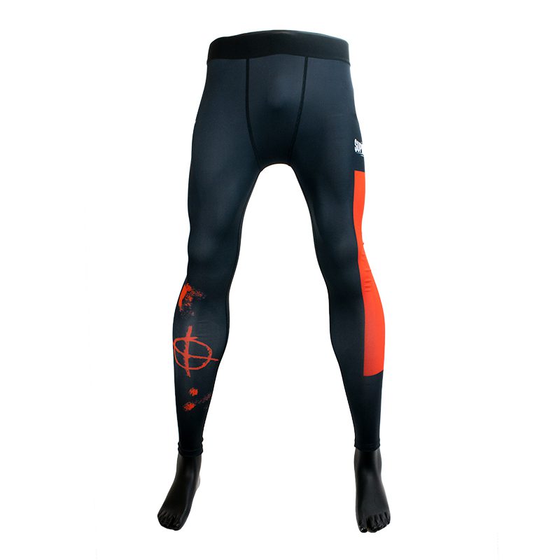 Super Pro Combat Gear Legging Men , rood - zwart