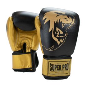 Super Pro Combat Gear Undisputed Bokszakhandschoenen Leder , goud - zwart