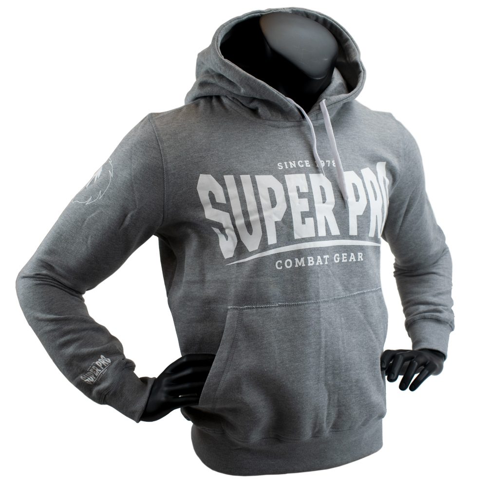 Super Pro Combat Gear Hoody S.P. Logo , grijs - wit